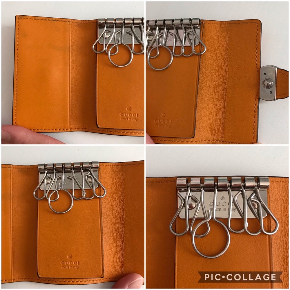 Authentic Gucci Orange 6 Rings Key Holder Case - Picture 7 of 7